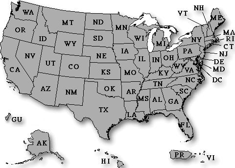 Map of the United States